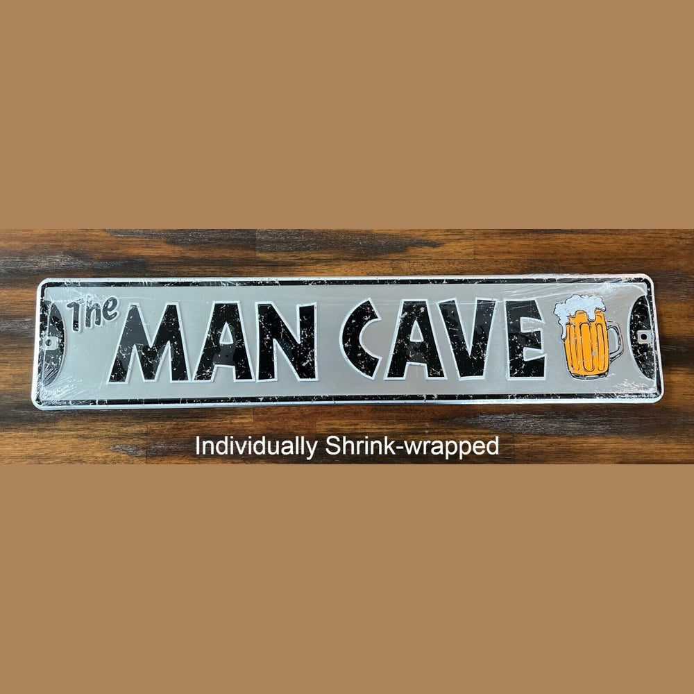 Man Cave Embossed Metal 24" x 5" Novelty Street Sign Home & Garden:Home Décor:Plaques & Signs Style Your Walls